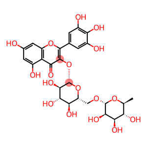 4H-1-Benzopyran-4-one, 3-[[6-O-(6-deoxy-α-L-mannopyranosyl)-β-D-glucopyranosyl]oxy]-5,7-dihydroxy-2-(3,4,5-trihydroxyphenyl)-