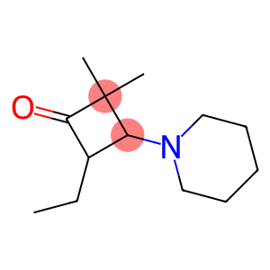 Cyclobutanone, 4-ethyl-2,2-dimethyl-3-(1-piperidinyl)- (9CI)