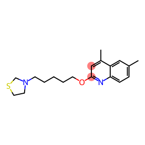 Quinoline, 4,6-dimethyl-2-[[5-(3-thiazolidinyl)pentyl]oxy]-