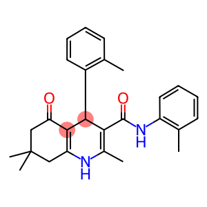 2,7,7-trimethyl-N,4-bis(2-methylphenyl)-5-oxo-1,4,5,6,7,8-hexahydroquinoline-3-carboxamide