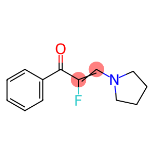 2-Propen-1-one, 2-fluoro-1-phenyl-3-(1-pyrrolidinyl)- (9CI)