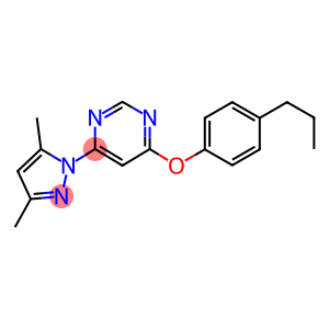 PYRIMIDINE, 4-(3,5-DIMETHYL-1H-PYRAZOL-1-YL)-6-(4-PROPYLPHENOXY)-