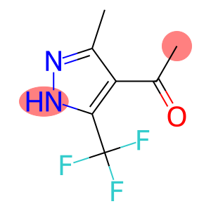 Ethanone, 1-[3-methyl-5-(trifluoromethyl)-1H-pyrazol-4-yl]- (9CI)