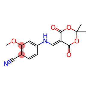 4-(((2,2-dimethyl-4,6-dioxo-1,3-dioxan-5-ylidene)methyl)amino)-2-methoxybenzonitrile