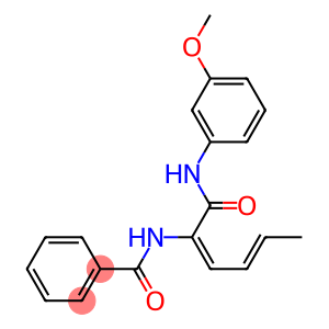 Benzamide, N-[1-[[(3-methoxyphenyl)amino]carbonyl]-1,3-pentadienyl]- (9CI)