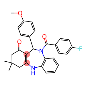 10-(4-fluorobenzoyl)-11-(4-methoxyphenyl)-3,3-dimethyl-2,3,4,5,10,11-hexahydro-1H-dibenzo[b,e][1,4]diazepin-1-one