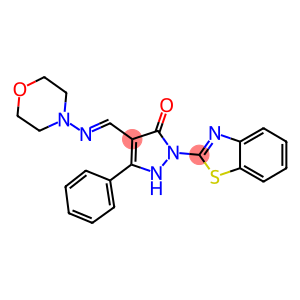 2-(1,3-benzothiazol-2-yl)-4-[(4-morpholinylimino)methyl]-5-phenyl-1,2-dihydro-3H-pyrazol-3-one