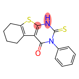 [1]BENZOTHIENO[2,3-D]PYRIMIDIN-4(3H)-ONE, 5,6,7,8-TETRAHYDRO-2-MERCAPTO-3-PHENYL-