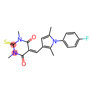 5-{[1-(4-fluorophenyl)-2,5-dimethyl-1H-pyrrol-3-yl]methylene}-1,3-dimethyl-2-thioxodihydro-4,6(1H,5H)-pyrimidinedione