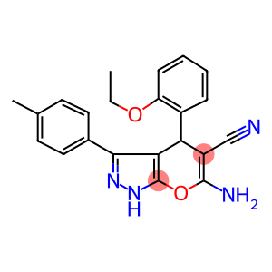 6-amino-4-(2-ethoxyphenyl)-3-(4-methylphenyl)-1,4-dihydropyrano[2,3-c]pyrazole-5-carbonitrile