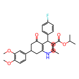 isopropyl 7-(3,4-dimethoxyphenyl)-4-(4-fluorophenyl)-2-methyl-5-oxo-1,4,5,6,7,8-hexahydro-3-quinolinecarboxylate