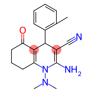 2-amino-1-(dimethylamino)-4-(2-methylphenyl)-5-oxo-1,4,5,6,7,8-hexahydro-3-quinolinecarbonitrile