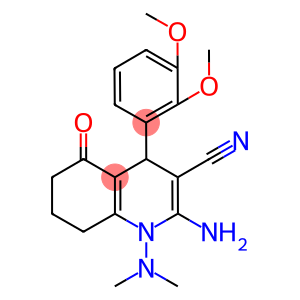 2-amino-4-(2,3-dimethoxyphenyl)-1-(dimethylamino)-5-oxo-1,4,5,6,7,8-hexahydro-3-quinolinecarbonitrile