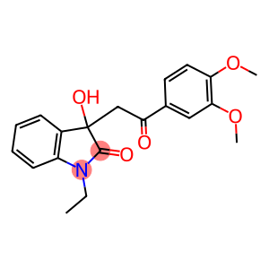 3-[2-(3,4-dimethoxyphenyl)-2-oxoethyl]-1-ethyl-3-hydroxy-1,3-dihydro-2H-indol-2-one