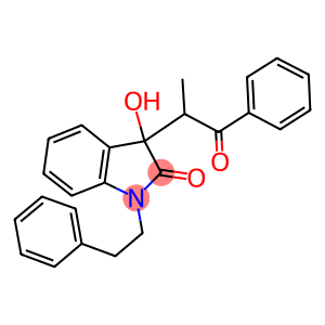 3-hydroxy-3-(1-methyl-2-oxo-2-phenylethyl)-1-(2-phenylethyl)-1,3-dihydro-2H-indol-2-one
