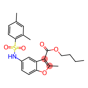butyl 5-{[(2,4-dimethylphenyl)sulfonyl]amino}-2-methyl-1-benzofuran-3-carboxylate