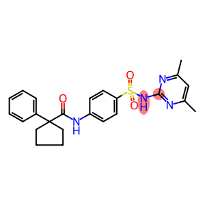 N-(4-{[(4,6-dimethyl-2-pyrimidinyl)amino]sulfonyl}phenyl)-1-phenylcyclopentanecarboxamide