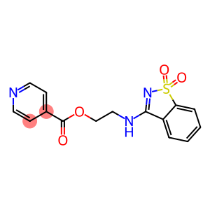 2-[(1,1-dioxido-1,2-benzisothiazol-3-yl)amino]ethyl isonicotinate