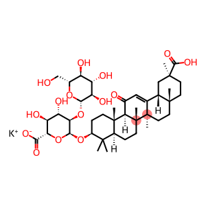 (3beta,20beta)-20-Carboxy-11-oxo-30-norolean-12-en-3-yl 2-O-beta-D-glucopyranuronosyl-alpha-D-glucopyranosiduronic acid monopotassium salt