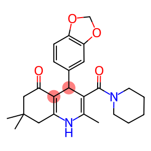 4-(1,3-benzodioxol-5-yl)-2,7,7-trimethyl-3-(1-piperidinylcarbonyl)-4,6,7,8-tetrahydro-5(1H)-quinolinone