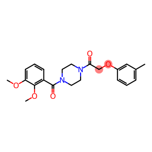 Ethanone, 1-[4-(2,3-dimethoxybenzoyl)-1-piperazinyl]-2-(3-methylphenoxy)-