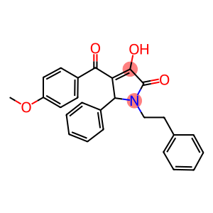 3-hydroxy-4-(4-methoxybenzoyl)-5-phenyl-1-(2-phenylethyl)-1,5-dihydro-2H-pyrrol-2-one