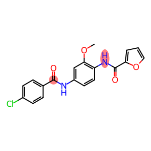 N-{4-[(4-chlorobenzoyl)amino]-2-methoxyphenyl}-2-furamide