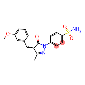 4-[4-(3-methoxybenzylidene)-3-methyl-5-oxo-4,5-dihydro-1H-pyrazol-1-yl]benzenesulfonamide