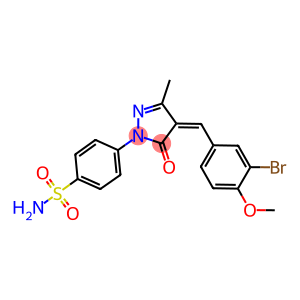 4-[4-(3-bromo-4-methoxybenzylidene)-3-methyl-5-oxo-4,5-dihydro-1H-pyrazol-1-yl]benzenesulfonamide