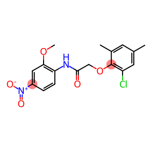 2-(2-chloro-4,6-dimethylphenoxy)-N-{4-nitro-2-methoxyphenyl}acetamide