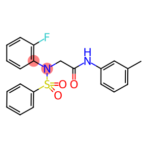 2-[2-fluoro(phenylsulfonyl)anilino]-N-(3-methylphenyl)acetamide