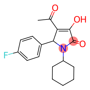 4-acetyl-1-cyclohexyl-5-(4-fluorophenyl)-3-hydroxy-1,5-dihydro-2H-pyrrol-2-one