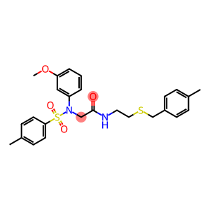 2-{3-methoxy[(4-methylphenyl)sulfonyl]anilino}-N-{2-[(4-methylbenzyl)sulfanyl]ethyl}acetamide