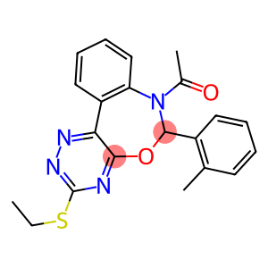 7-acetyl-3-(ethylsulfanyl)-6-(2-methylphenyl)-6,7-dihydro[1,2,4]triazino[5,6-d][3,1]benzoxazepine