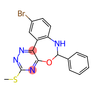 10-bromo-6-phenyl-6,7-dihydro[1,2,4]triazino[5,6-d][3,1]benzoxazepin-3-ylmethylsulfide