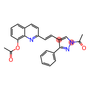 2-[2-(1-acetyl-3-phenyl-1H-pyrazol-4-yl)vinyl]-8-quinolinyl acetate