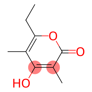 2H-Pyran-2-one, 6-ethyl-4-hydroxy-3,5-dimethyl-