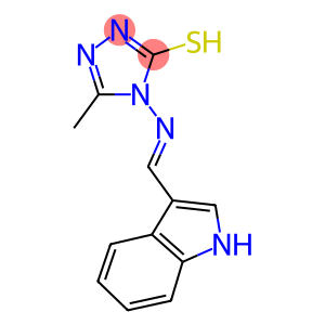 4-[(1H-indol-3-ylmethylene)amino]-5-methyl-4H-1,2,4-triazol-3-yl hydrosulfide