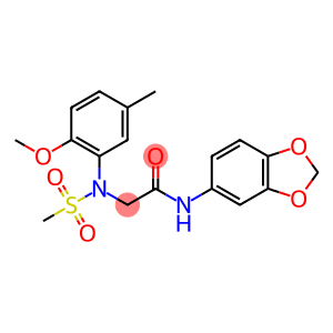 N-(1,3-benzodioxol-5-yl)-2-[2-methoxy-5-methyl(methylsulfonyl)anilino]acetamide