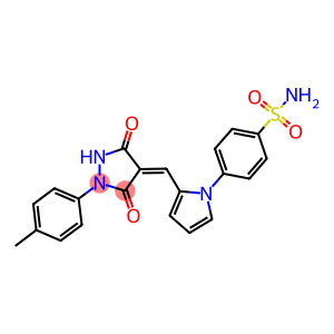 4-(2-{[1-(4-methylphenyl)-3,5-dioxo-4-pyrazolidinylidene]methyl}-1H-pyrrol-1-yl)benzenesulfonamide