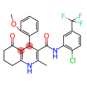 N-[2-chloro-5-(trifluoromethyl)phenyl]-4-(2-methoxyphenyl)-2-methyl-5-oxo-1,4,5,6,7,8-hexahydro-3-quinolinecarboxamide
