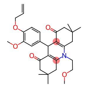 9-[4-(allyloxy)-3-methoxyphenyl]-10-(2-methoxyethyl)-3,3,6,6-tetramethyl-3,4,6,7,9,10-hexahydro-1,8(2H,5H)-acridinedione