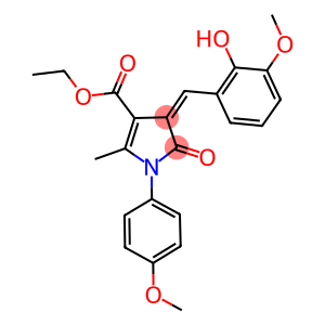 ethyl 4-(2-hydroxy-3-methoxybenzylidene)-1-(4-methoxyphenyl)-2-methyl-5-oxo-4,5-dihydro-1H-pyrrole-3-carboxylate