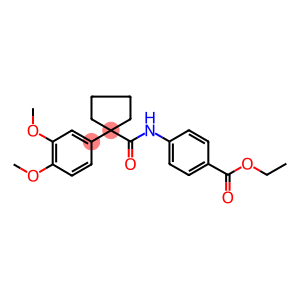 ethyl 4-({[1-(3,4-dimethoxyphenyl)cyclopentyl]carbonyl}amino)benzoate