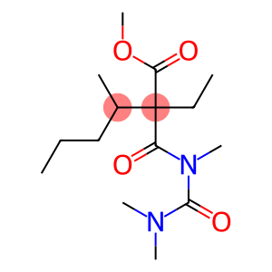 Hexanoic acid, 2-[[[(dimethylamino)carbonyl]methylamino]carbonyl]-2-ethyl-3-methyl-, methyl ester