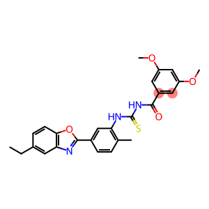 N-(3,5-dimethoxybenzoyl)-N'-[5-(5-ethyl-1,3-benzoxazol-2-yl)-2-methylphenyl]thiourea