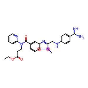 N-[[2-[[[(4-(氨基亚胺甲基)苯基]胺基]甲基]-1甲基-1H-5-苯并咪唑]羰基]N-2-吡啶基-b-丙氨酸乙酯