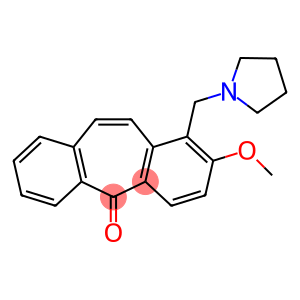 5H-Dibenzo[a,d]cyclohepten-5-one, 2-methoxy-1-(1-pyrrolidinylmethyl)-