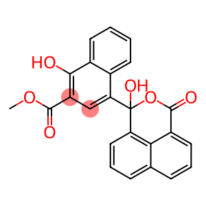 methyl 1-hydroxy-4-(1-hydroxy-3-oxo-1H,3H-naphtho[1,8-cd]pyran-1-yl)-2-naphthoate