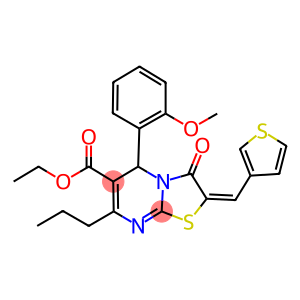 ethyl 5-(2-methoxyphenyl)-3-oxo-7-propyl-2-(3-thienylmethylene)-2,3-dihydro-5H-[1,3]thiazolo[3,2-a]pyrimidine-6-carboxylate